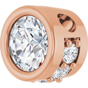 14K Rose Gold 1/4 CTW Natural Diamond Hidden Halo Pendant