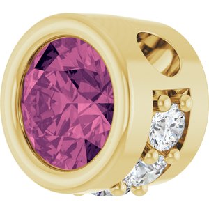 Accented Bezel-Set Necklace or Pendant