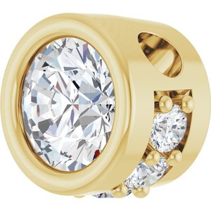 14K Yellow Gold 1/4 CTW Natural Diamond Hidden Halo Pendant