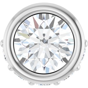 Sterling Silver Natural White Sapphire & .07 CTW Natural Diamond Pendant