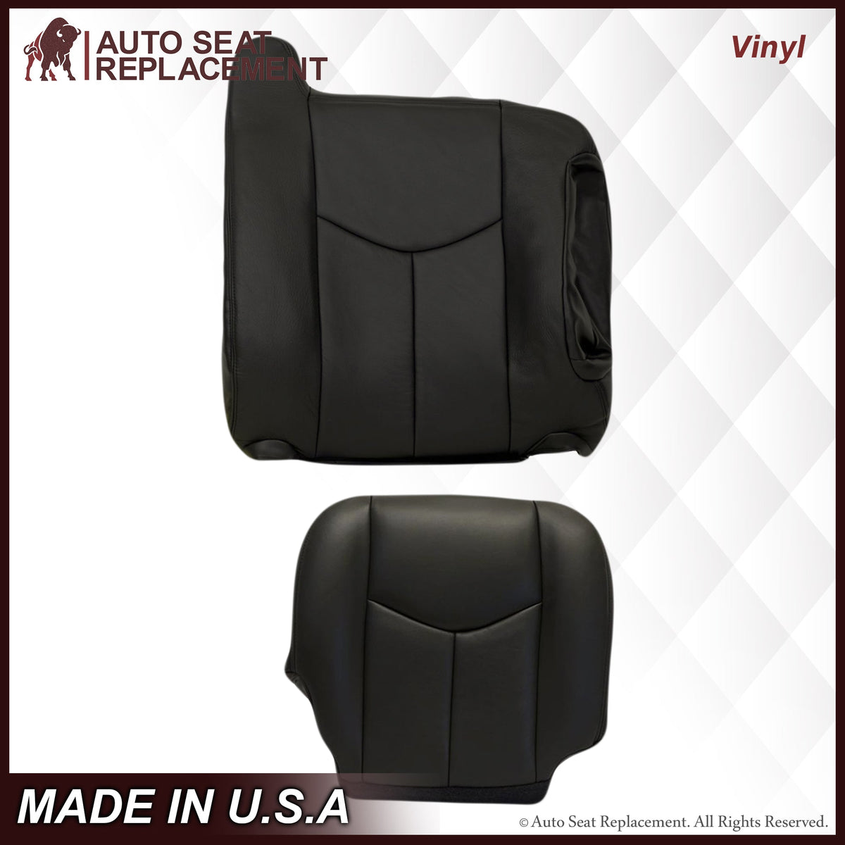 2003-2007 Chevy Silverado/Avalanche Seat Cover in Dark Gray: Choose Leather or Vinyl