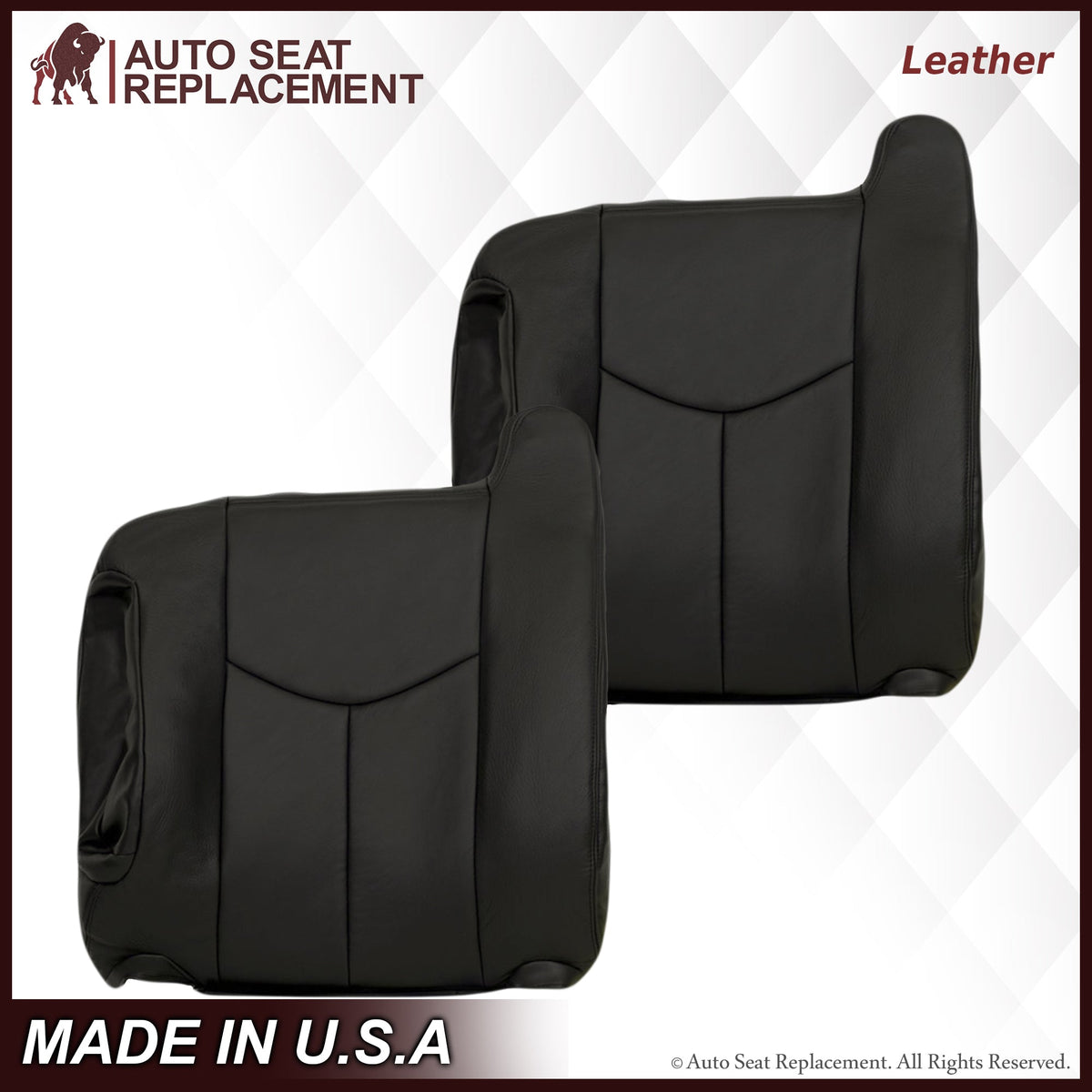 2003-2007 Chevy Silverado/Avalanche Seat Cover in Dark Gray: Choose Leather or Vinyl