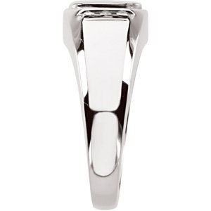 14K White Gold Natural Tanzanite & 1/8 CTW Natural Diamond Ring