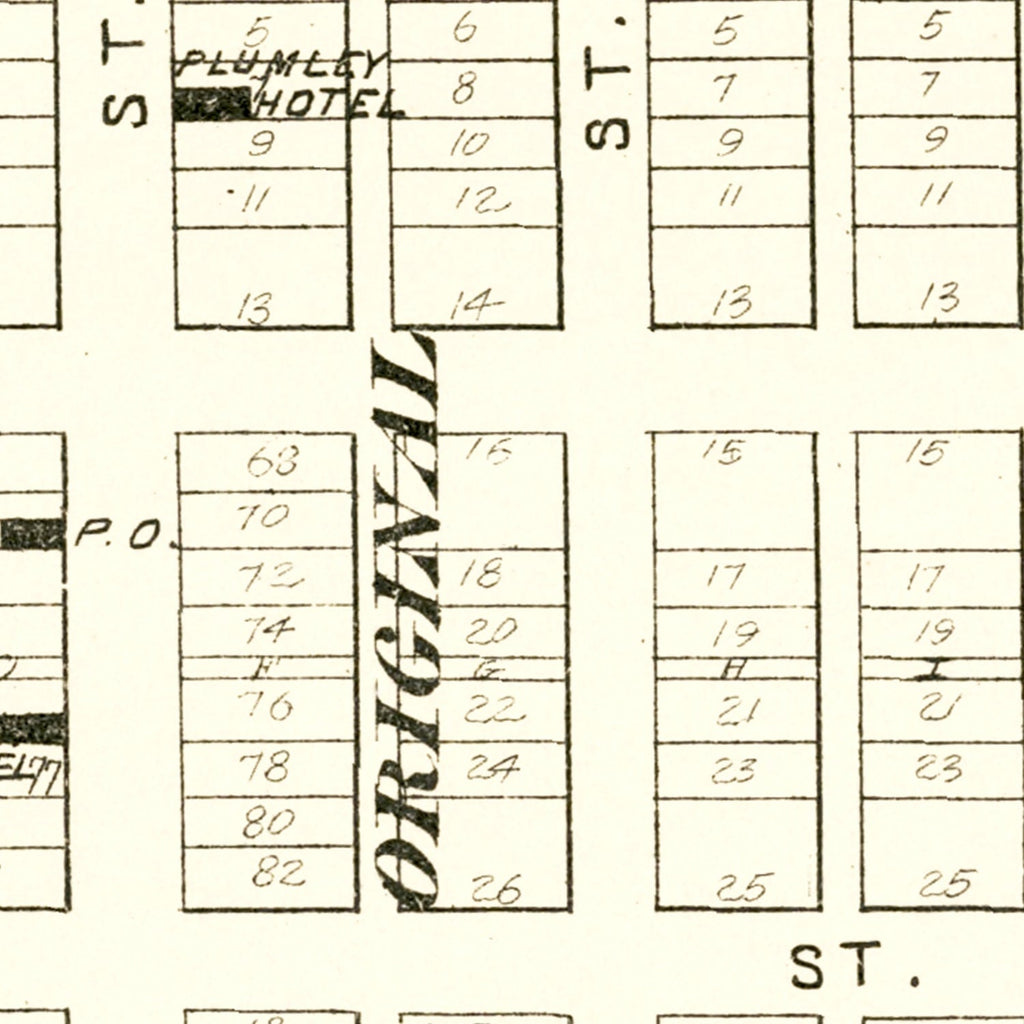 Vintage Map of Lindsborg, Kansas 1884