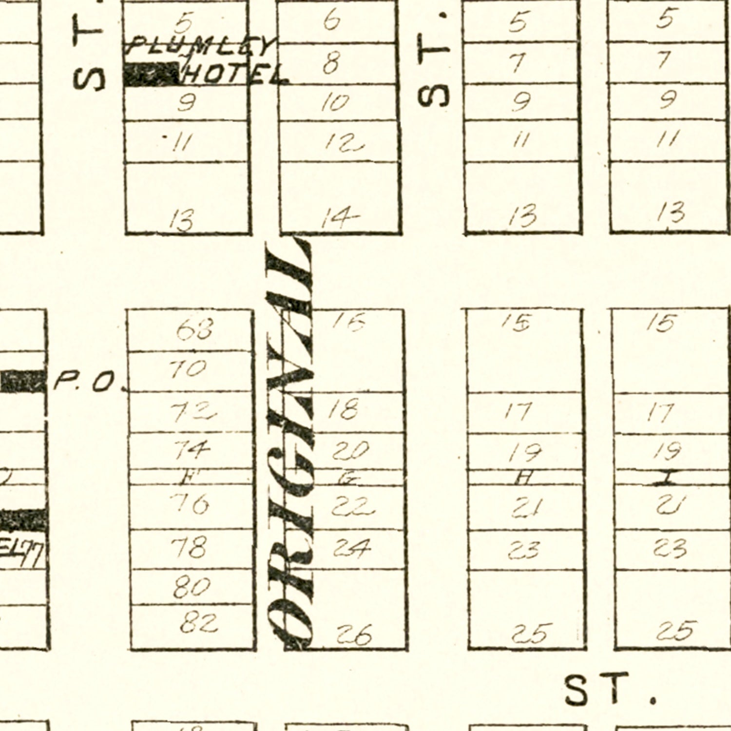 Vintage Map of Lindsborg, Kansas 1884