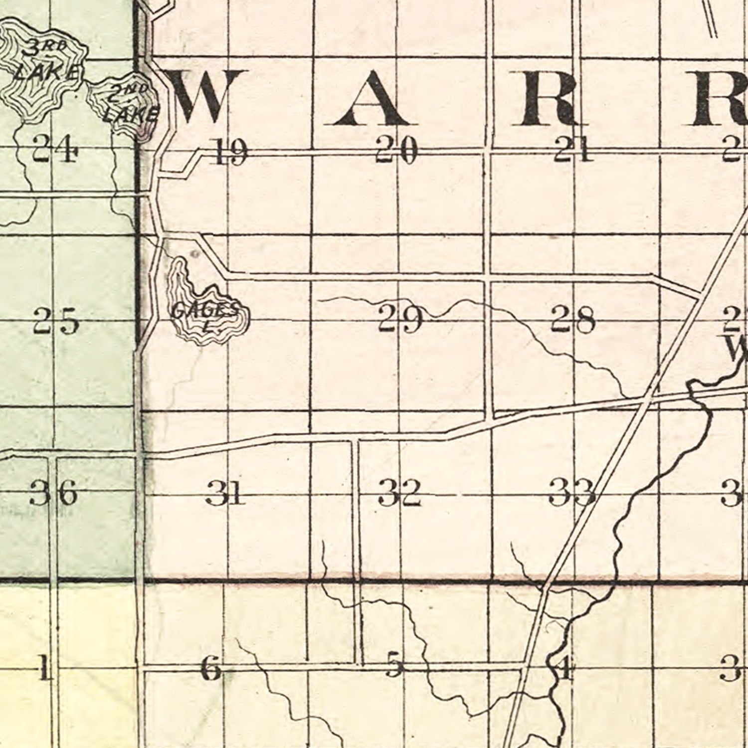 Vintage Map of Lake County, Illinois 1885