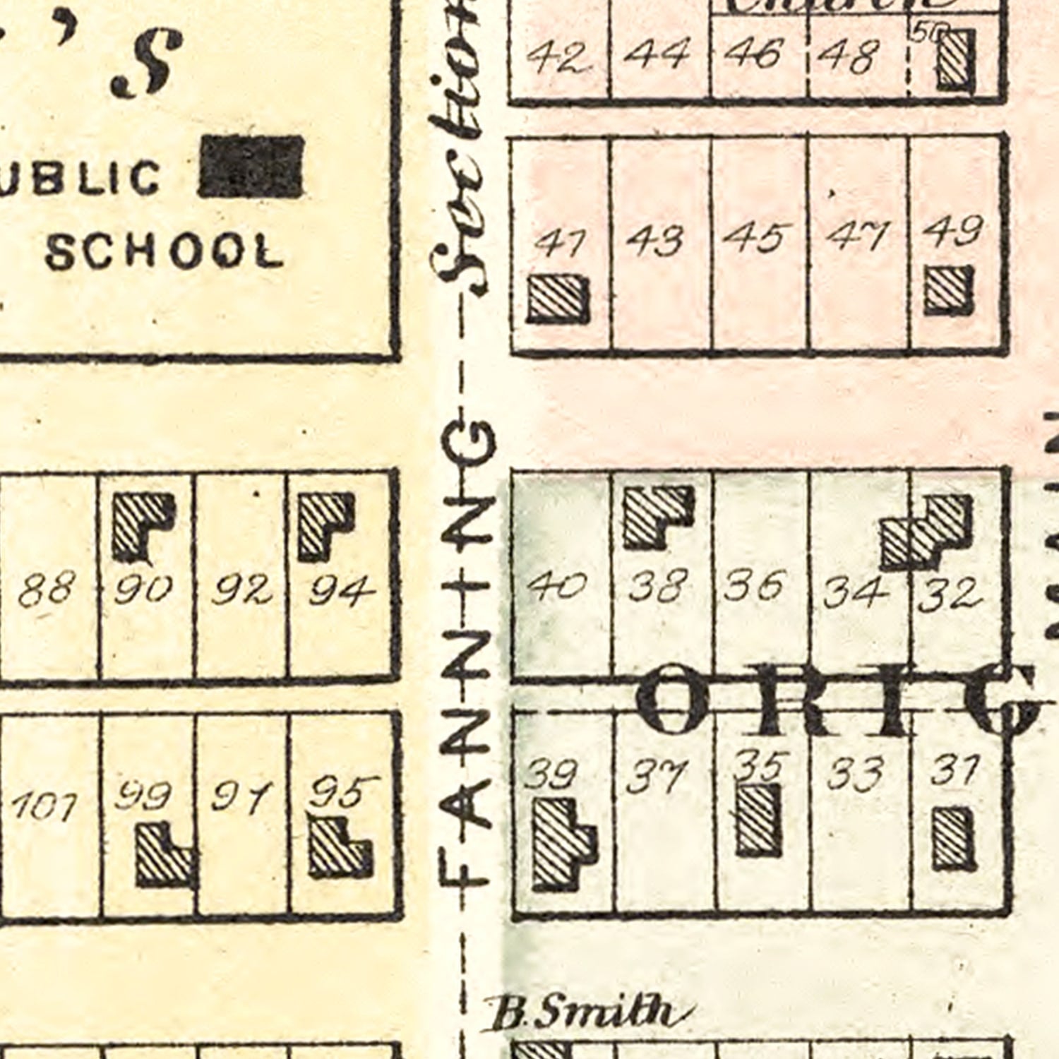 Vintage Map of Morrill, Kansas 1887