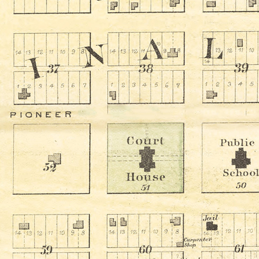 Vintage Map of Seneca, Kansas 1887