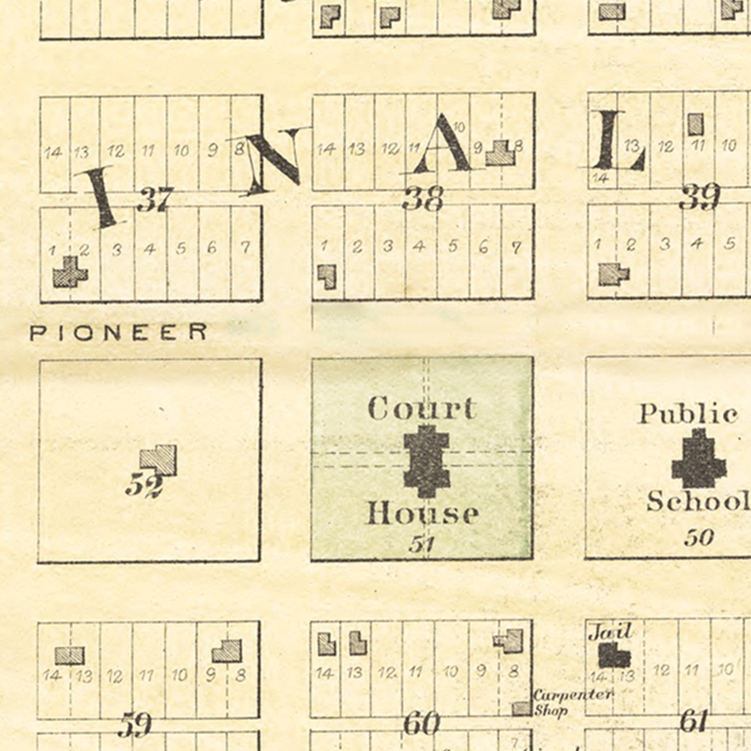 Vintage Map of Seneca, Kansas 1887