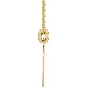 14K Yellow Compass 20" Necklace