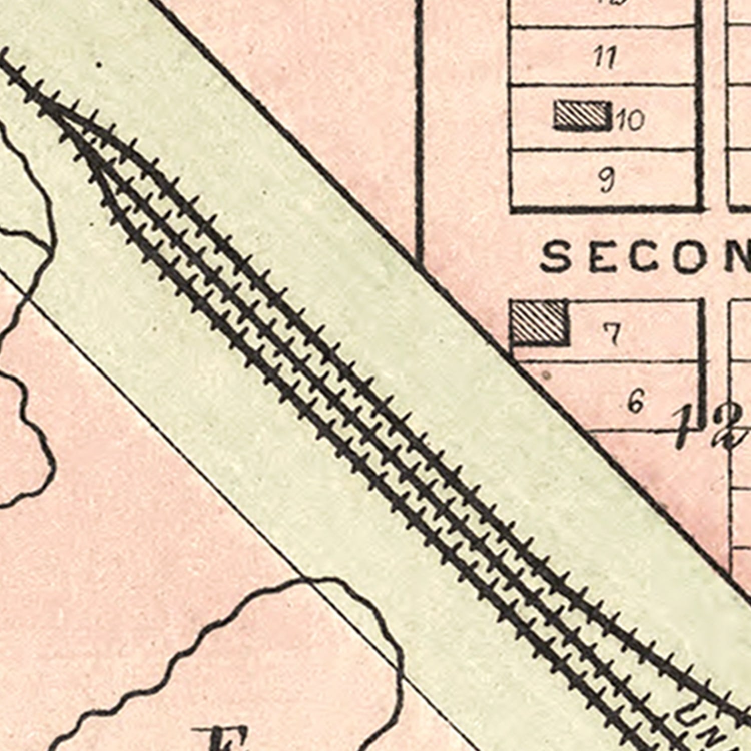 Vintage Map of Goffs, Kansas 1887