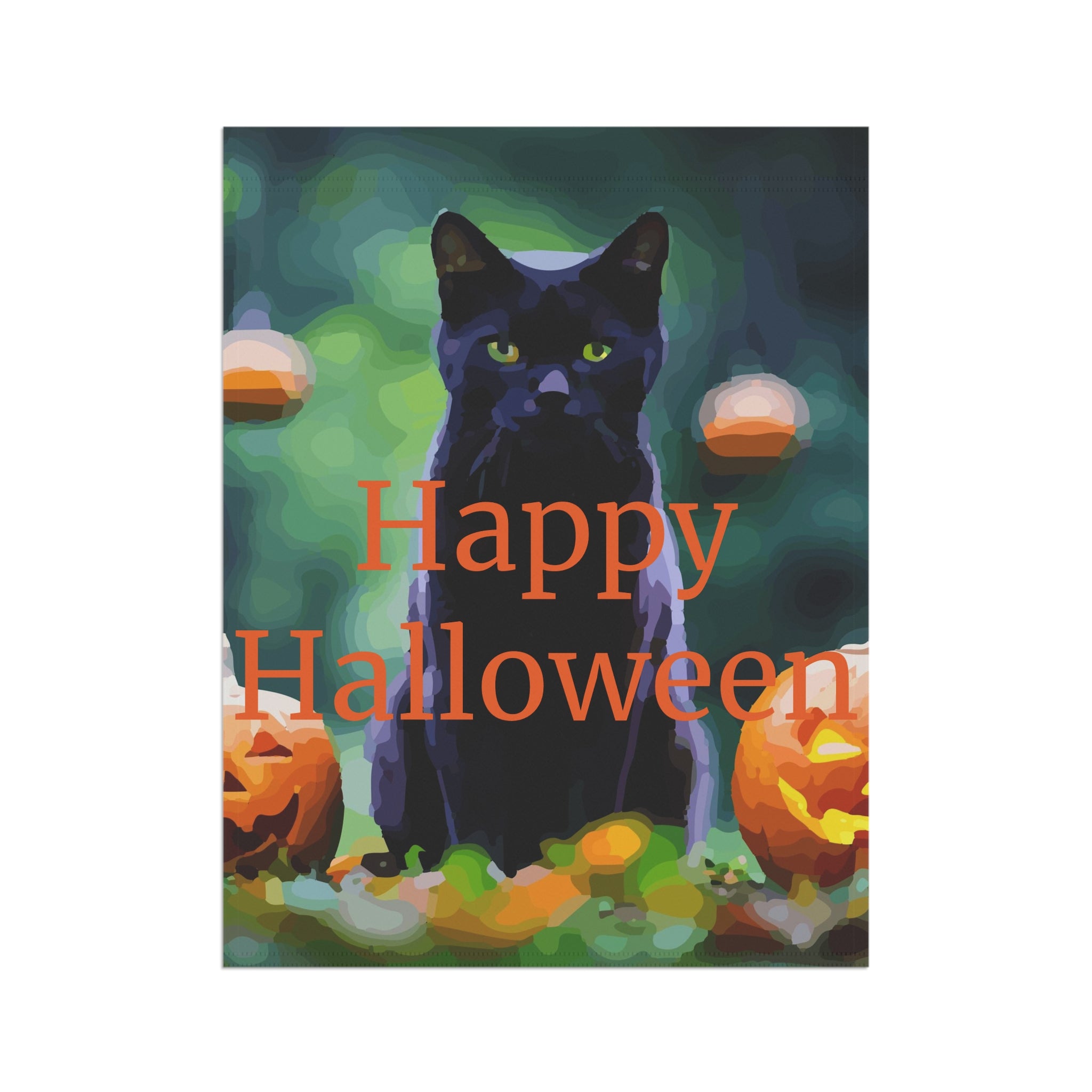 Garden Flag - Happy Halloween Black Cat Outdoor Decor