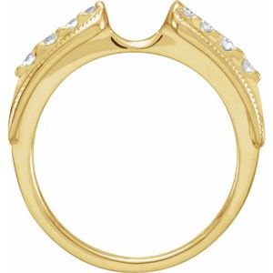 14K Yellow 1/4 CTW Natural Diamond Enhancer Ring