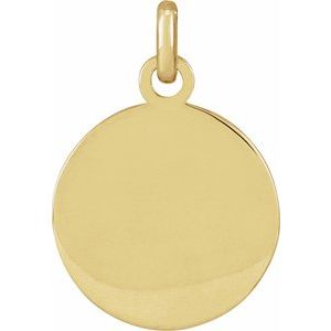 14K Yellow Compass Pendant