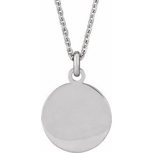 14K White Compass 20" Necklace
