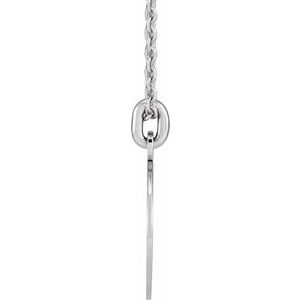 Sterling Silver Compass 20" Necklace