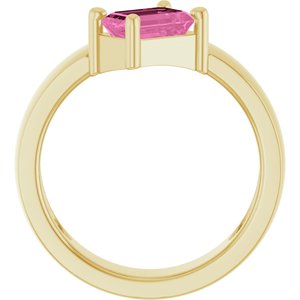 Asymmetric Solitaire Ring