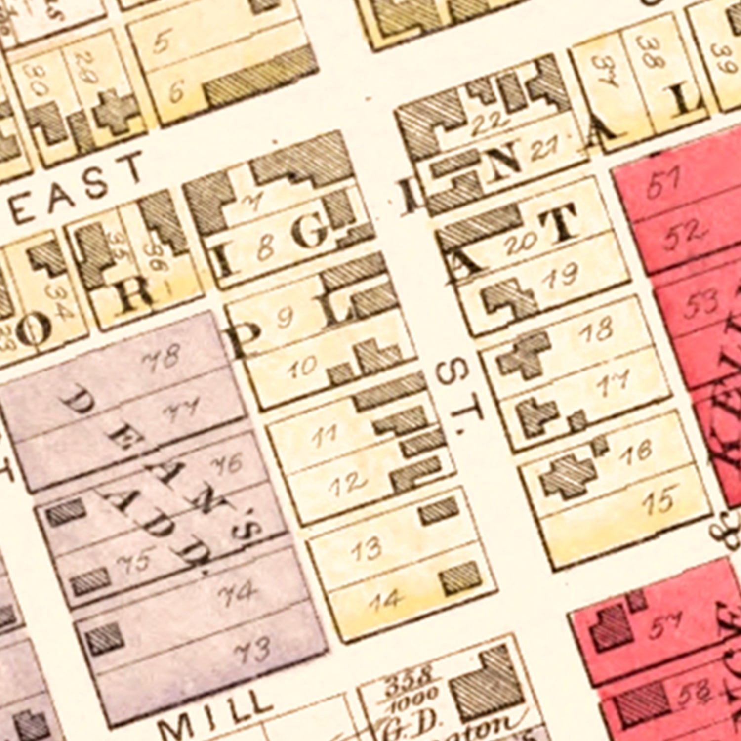 Vintage Map of West Mansfield, Ohio 1890