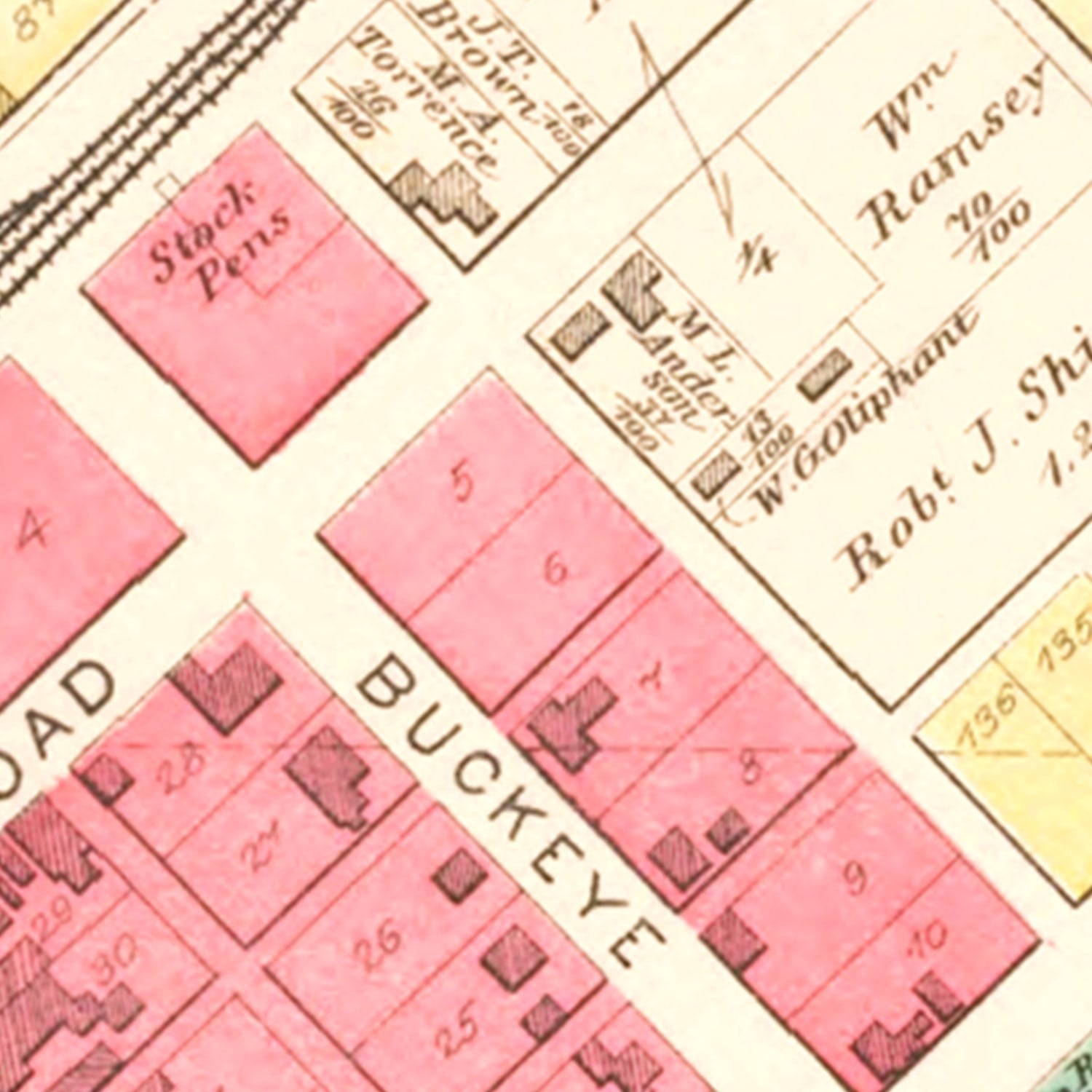 Vintage Map of Belle Centre, Ohio 1890