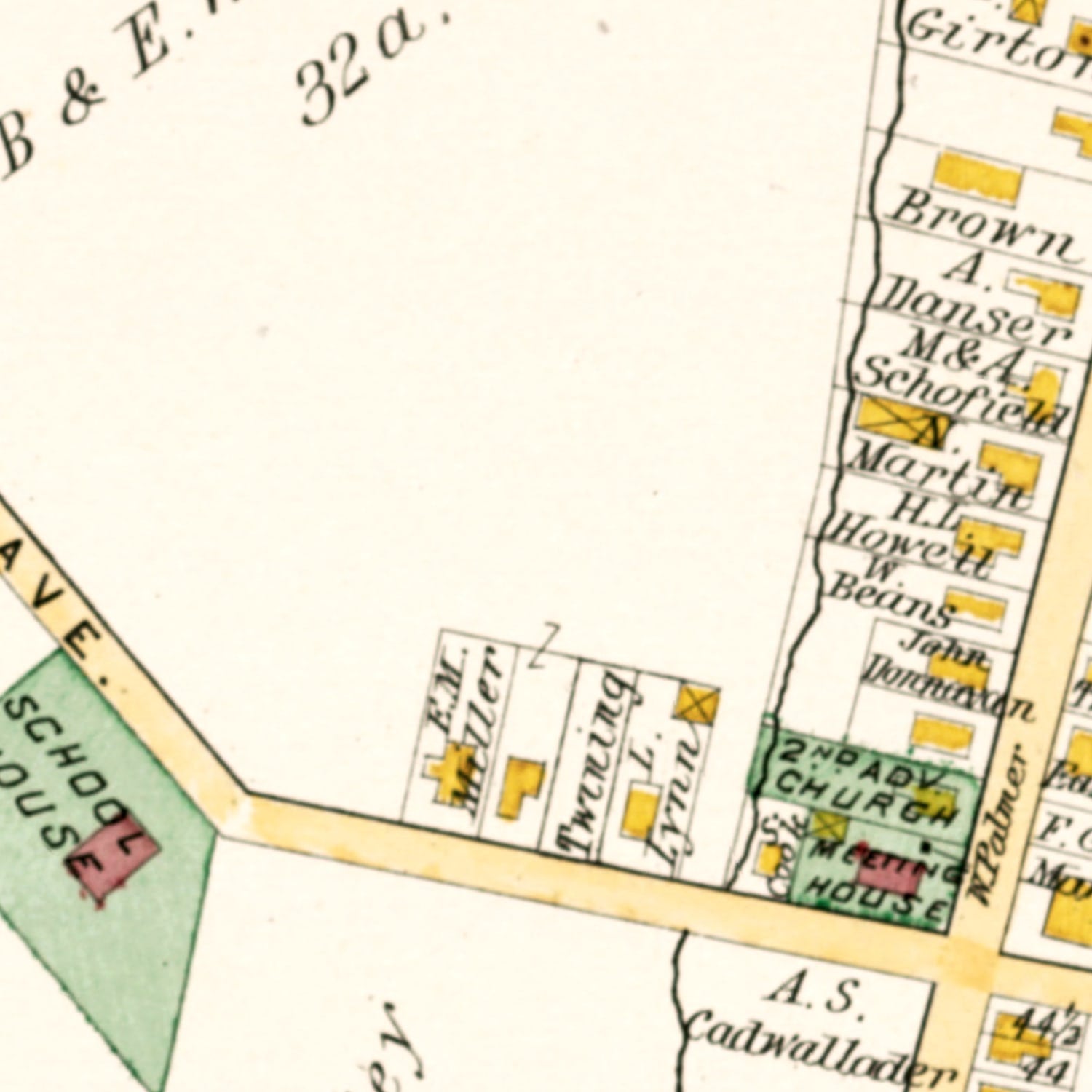 Vintage Map of Yardley, Pennsylvania 1891