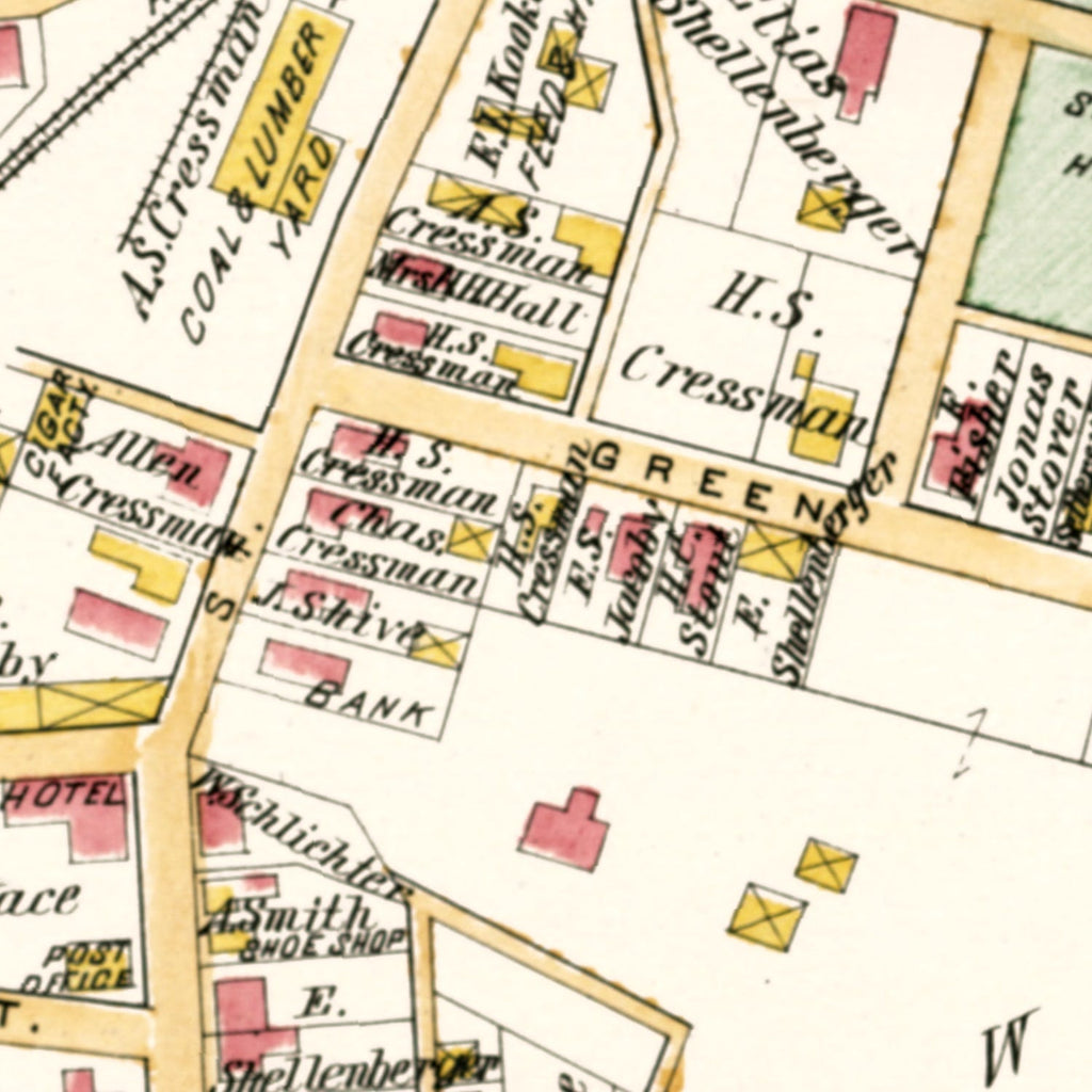 Vintage Map of Sellersville, Pennsylvania 1891