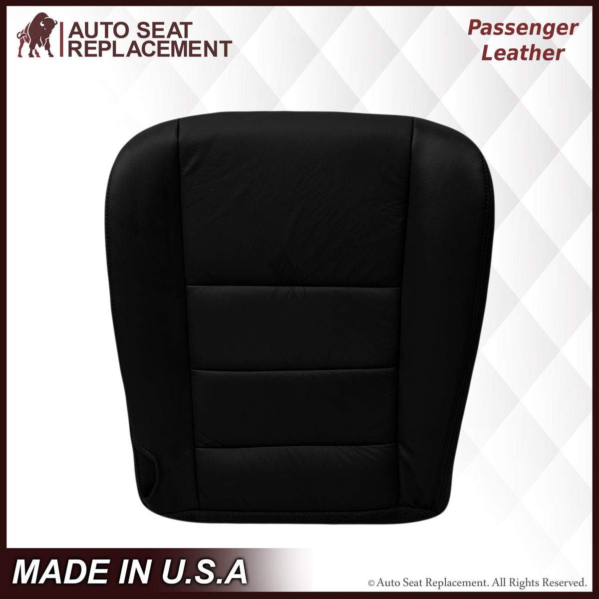 2003-2007 Ford F250/F350/F450/F550 Lariat Seat Cover in Black: Choose Leather or Vinyl