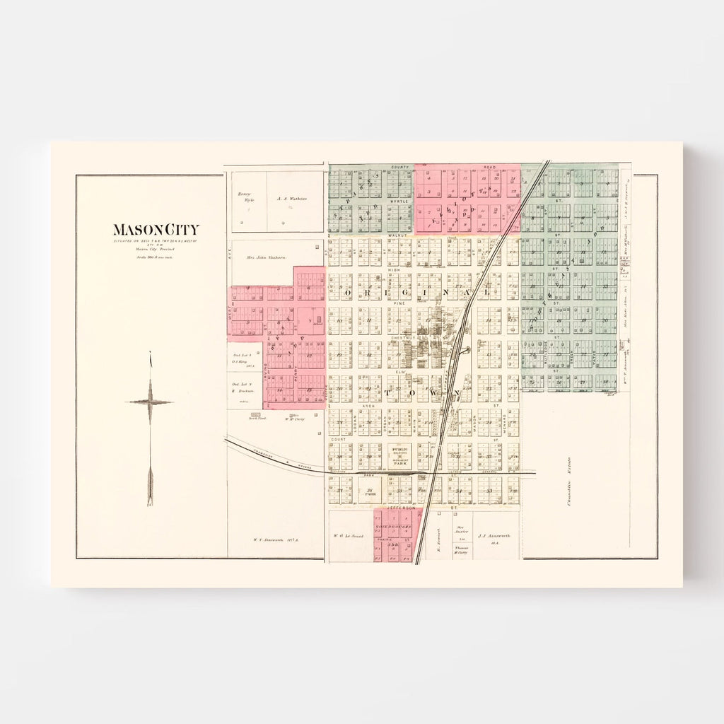 Vintage Map of Mason, Illinois 1891