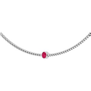 14K White Gold Natural Pink Spinel 16" Necklace