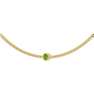 14K Yellow Gold Natural Peridot 16" Necklace