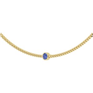 14K Yellow Gold Natural Tanzanite 16" Necklace