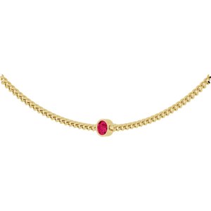14K Yellow Gold Natural Pink Spinel 16" Necklace