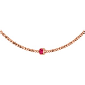 14K Rose Gold Natural Pink Spinel 16" Necklace