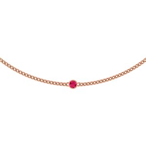 14K Rose Gold Natural Pink Spinel 16" Necklace
