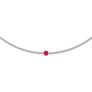 14K White Gold Natural Pink Spinel 16" Necklace