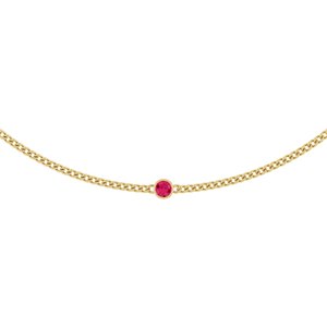 14K Yellow Gold Natural Pink Spinel 16" Necklace