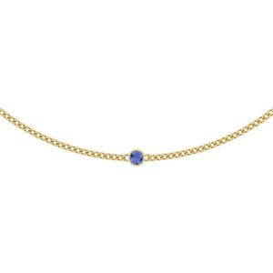 14K Yellow Gold Natural Tanzanite 16" Necklace