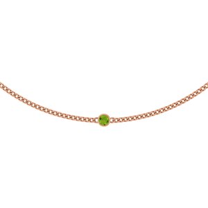 14K Rose Gold Natural Peridot 16" Necklace