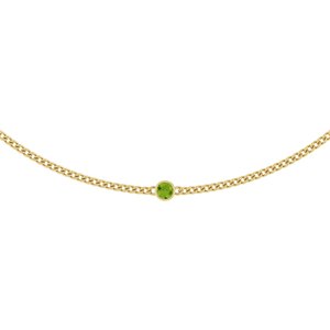14K Yellow Gold Natural Peridot 16" Necklace