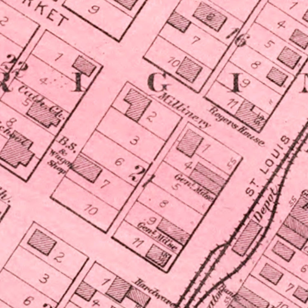 Vintage Map of Manito, Illinois 1891