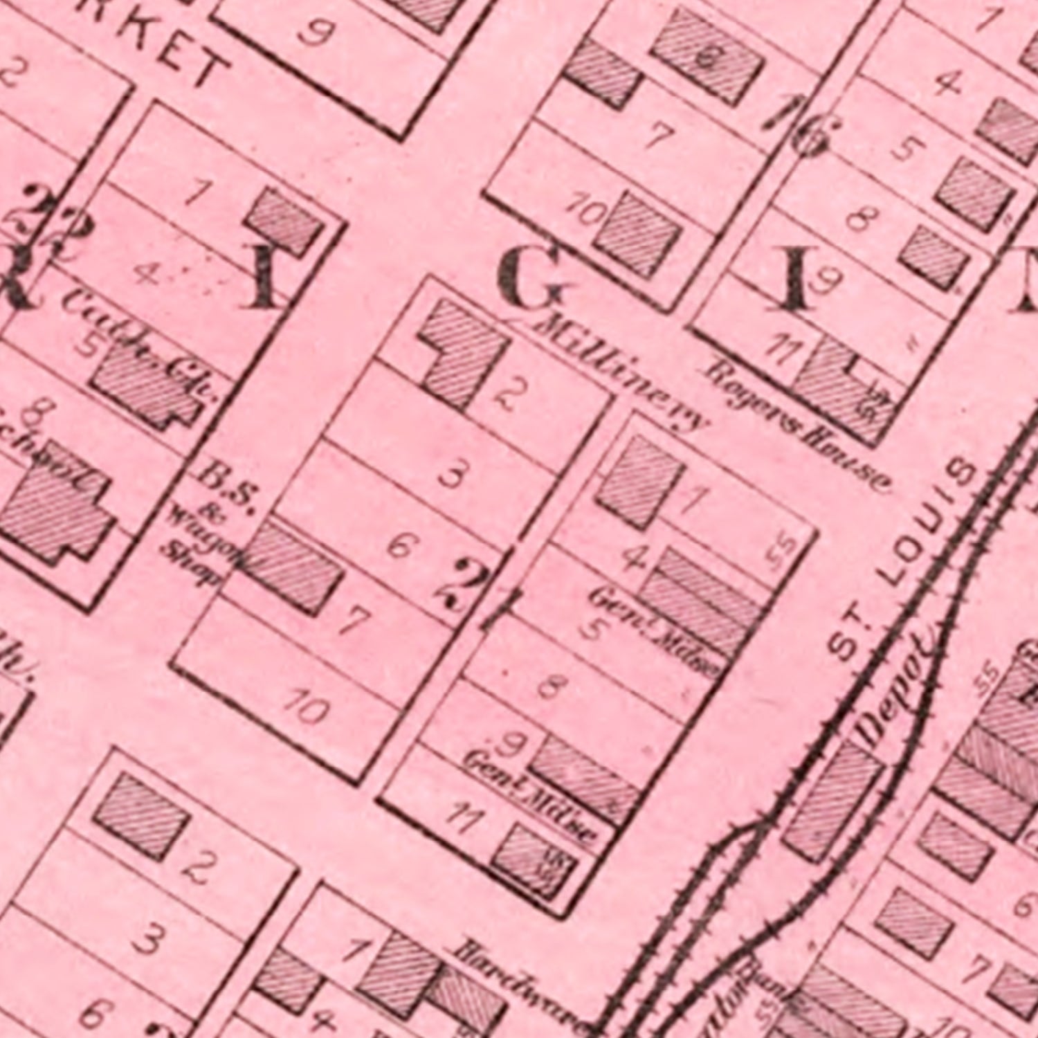 Vintage Map of Manito, Illinois 1891