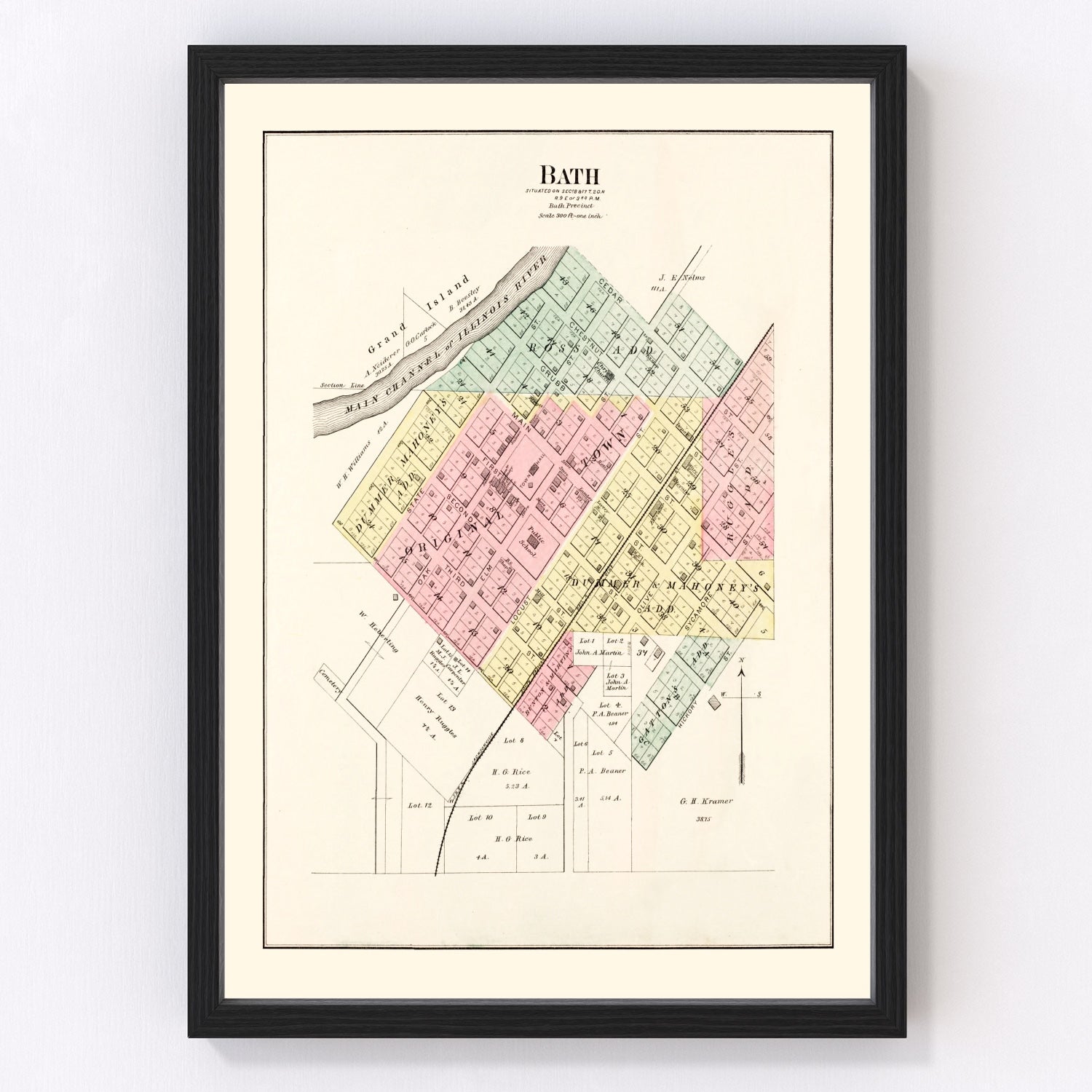 Vintage Map of Bath, Illinois 1891