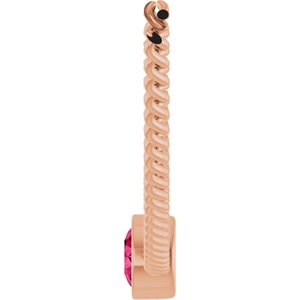 14K Rose Gold Natural Pink Spinel 16" Necklace