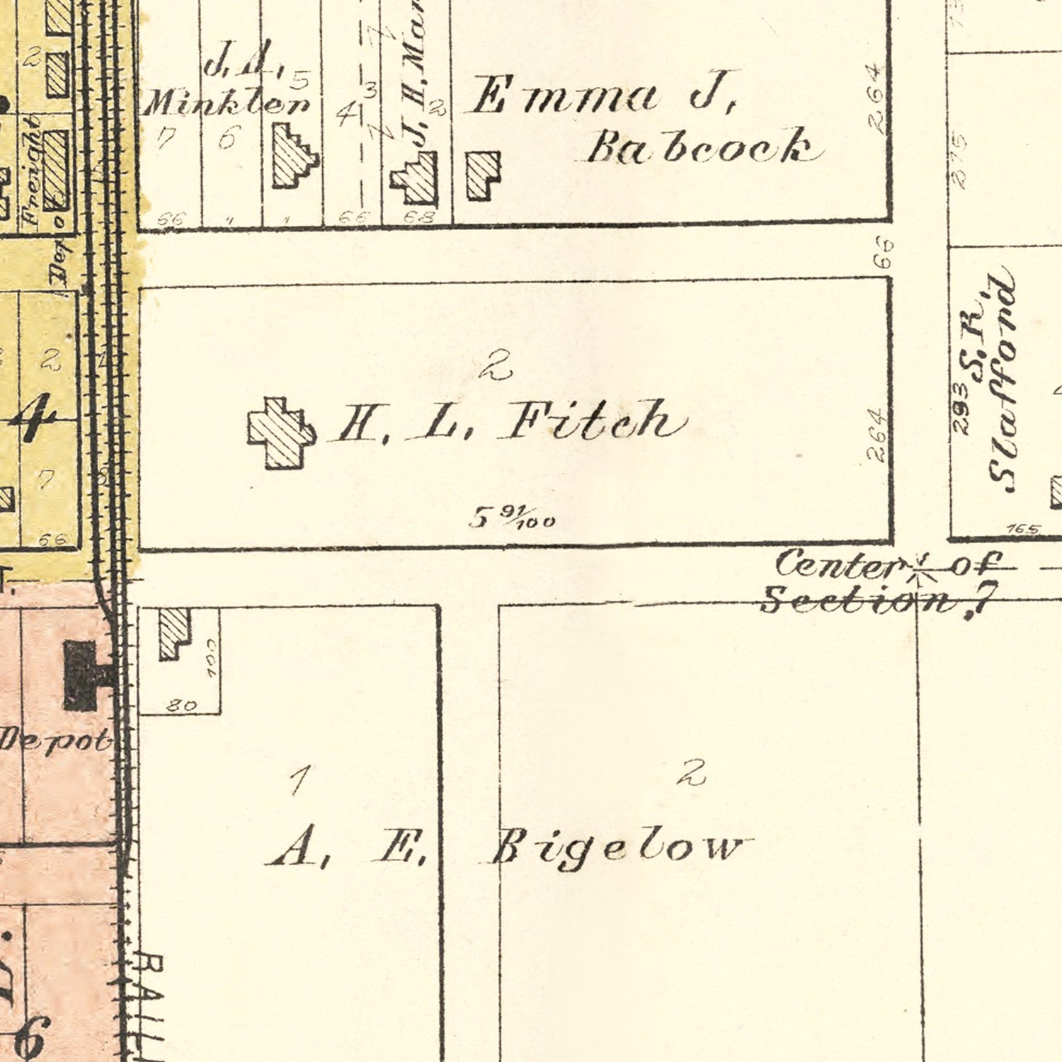 Vintage Map of New Hampton, Iowa 1892