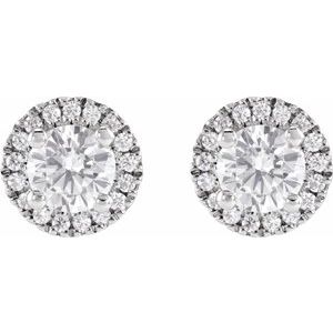 14K White Gold 1 CTW Lab-Grown Diamond Cocktail-Style Stud Earrings – image 2
