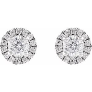14K White Gold 1/2 CTW Lab-Grown Diamond Cocktail-Style Stud Earrings – image 2