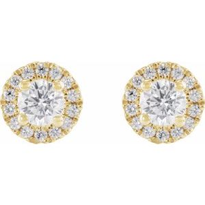 14K Yellow Gold 1/2 CTW Lab-Grown Diamond Cocktail-Style Stud Earrings – image 2