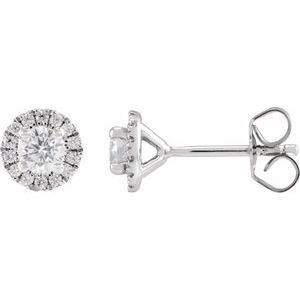 14K White Gold 1/2 CTW Lab-Grown Diamond Cocktail-Style Stud Earrings