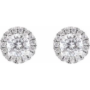 14K White Gold 3/4 CTW Lab-Grown Diamond Cocktail-Style Stud Earrings – image 2