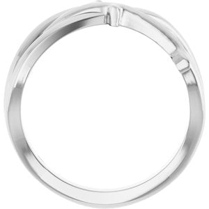 Platinum Thorn Criss-Cross Ring