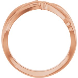 14K Rose Thorn Criss-Cross Ring